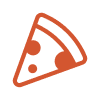 Orange pizza icon