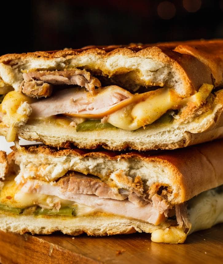Chicken and cheese Italian sandwich